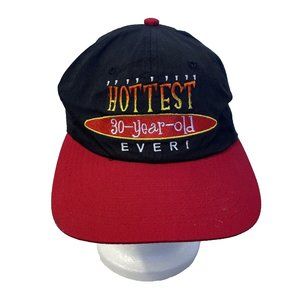 Shoebox Hottest 30-Year-Old Ever! Black Red Snapback Hat Cap Birthday Adjustable